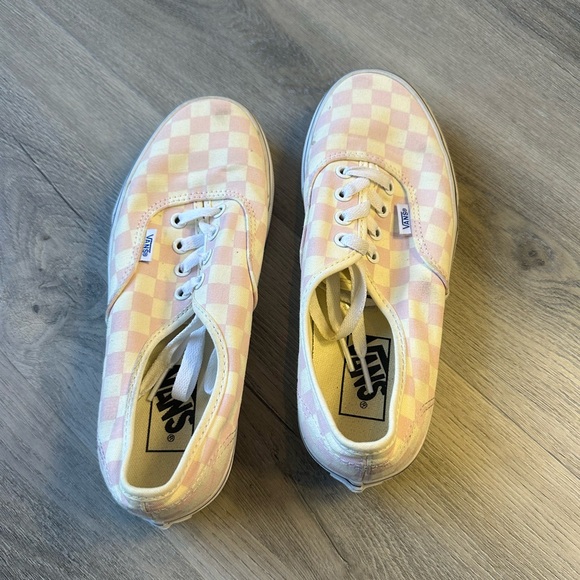2 for $29 | Checkerboard Vans Apricot Ice/True White - Picture 3 of 7